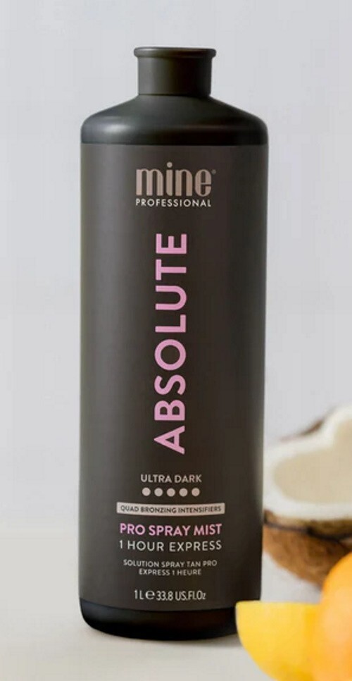 Absolute mine professional Spray Tan Solution 1 Hour Express Ultra Dark 1 Litre