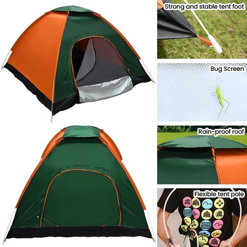 3-4 Man Automatic Pop Up Tent Camping Tent Waterproof Outdoor Hiking Travel Tent - Picture 23 of 24