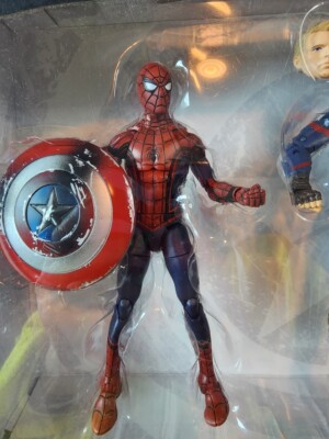 Hasbro Marvel Legends 6-Inch Civil War Spider-Man Captain America