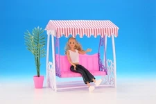 NEW Gloria DOLLHOUSE FURNITURE Outdoor Garden Swing PLAYSET (98016)