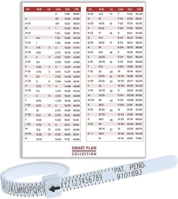 Size Guide Size Us Ring Ring Sizer UK US A-Z Engagement