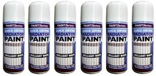 NEW 6 X WHITE QUICK ULTRA TOUGH DRYING RADIATOR & PIPE PAINT 200ML SPRAY CAN  