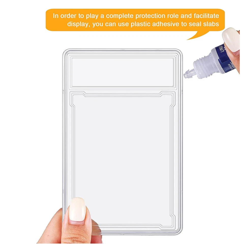 Portatarjetas graduado vacío losa estilo PSA para tarjetas deportivas coleccionables estuche protector Foto 3 de 4