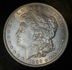 1896 P Morgan Silver Dollar BU MS BenL1IZ