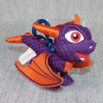 SKYLANDERS SPYRO Dragon Just Play Plush Backpack Clip Keyring Activision 2012