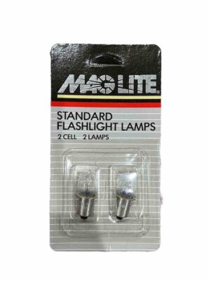 Mag Lite STANDARD FLASHLIGHT LAMPS 2 CELL 2 LAMPS