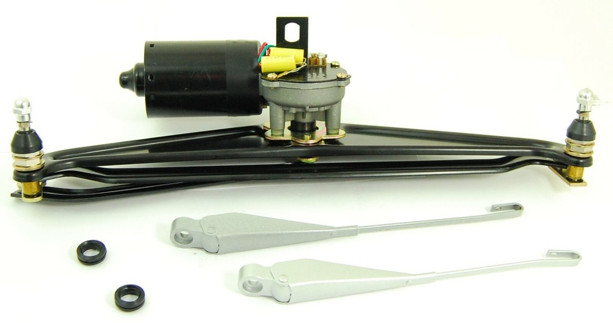 ヤ*ミ様 CHUMS BEETLE TYPE 1 2012 Wiper Motor Assembly Kit Silver Arms & Grommets Fits Type1