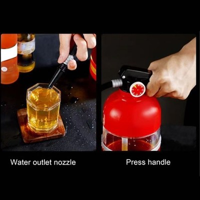 Fire Extinguisher Liquor Dispenser 2L Funny Drink Beverage Beer Cocktail Wh WCKM