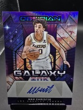 2023 Panini Obsidian Galaxy Ink Electric Etch Purple Flood /49 Max Christie Auto