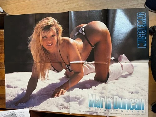 MARLA DUNCAN muscle bodybuilding large fitness bikini poster 1995
