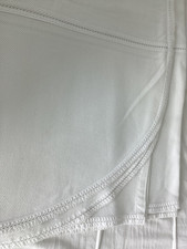 Matouk Twin Pique & Lace Coverlet White Made in USA