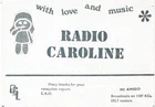 1972 QSL: Radio Caroline, Mi Amigo, Offshore Pirate, International Waters