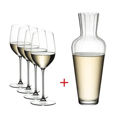 Riedel Veritas Riesling Zinfandel Moselkaraffe & 4er Set Gläser
