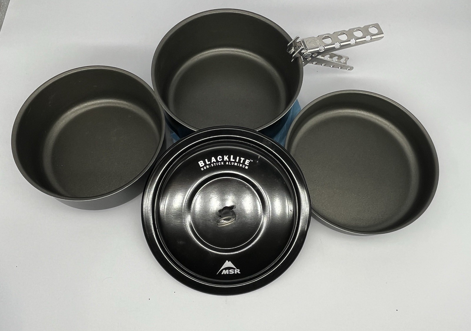 MSR Backpacking Blacklite 1 & 2 QT Aluminum Nonstick Cooking Cookset Pots & Lid