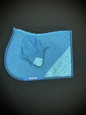Size cob / pony Saddle pad with matching ear bonnet set horse equestrian numnah