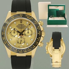 MINT 2022 Rolex Oysterflex Daytona 116518LN Gold Champagne Ceramic Watch Box