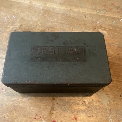 Bell System Metal First Aid Kit Box w/ Contents & Instruction Cards Telephone 