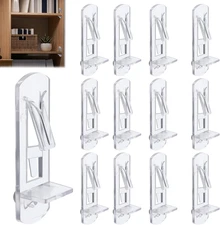 20PCS Plastic Locking Shelf Support Pegs, 5mm Self-Locking Shelf Pins, Plastic C