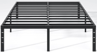Metal Bed Frame,King Size Bed Frame with Storage Space,Heavy Duty Sturdy