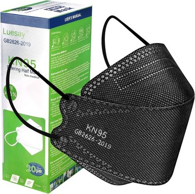 kn95 Face Masks 20 Pack, Breathable 1 Count (Pack of 20), 20-pack-black 