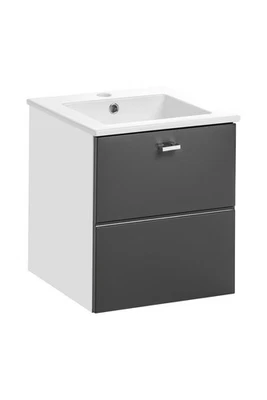 Badmöbel Set 40cm Waschbecken mit Unterschrank Waschtisch Schublade Hängeschrank - Bild 1 von 3