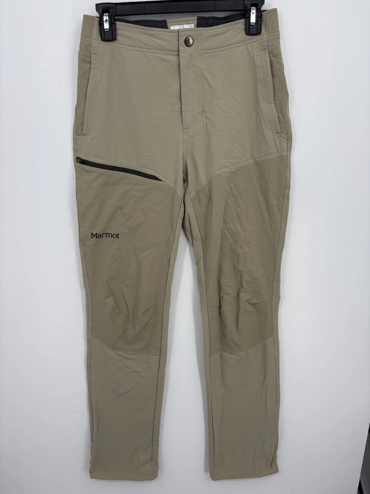 Marmot Men’s Hiking Outdoor Pants 28 x 32 Khaki Lightweight Nylon Stretch J81300
