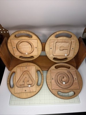 kaplan early learning Wooden Mazes Set Of 4 Puzzles For Critical Thinking Skills