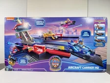 PAW Patrol The Mighty Movie, Aircraft Carrier HQ, Chase Figure & Police Car NEW