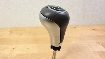 01-09 Mercedes Benz W203 W209 CLK Gear Knob Shifter Chrome with Gray Leather OEM