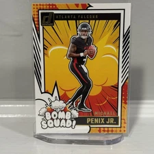 Michael Penix Jr 2024 Panini Donruss #1 Bomb Squad Rookie RC Falcons