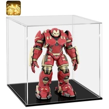 Acrylic Display Case, Assemble Small Showcase Display Box for Collectibles, w...