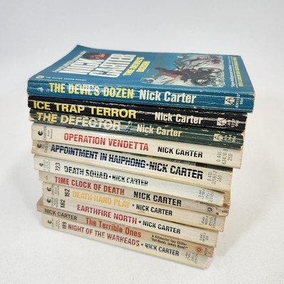 Nick Carter Killmaster Lot of 11 Books Paperbacks Series 1980s Action Adventure