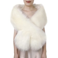 Women's Winter Fake Faux Fur Scarf Wrap Collar Shawl Shrug Neck Warmer