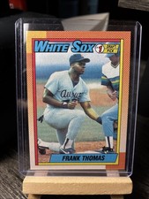 1990 Topps - Frank Thomas #414 2 Chunks Out of Name Field Border (RC)
