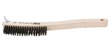 Forney 70511 Steel Wood Shoe Handle Scratch Brush 0.014 Wire x 10-1/4 L in.