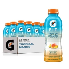 (12 pack) Gatorade Fit Tropical Mango Sports Drink, 16.9 fl oz, 1 Count Bottle