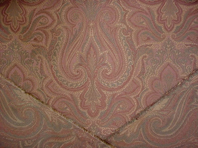 Tela de tapicería para cortinas doradas 1-3/4Y Kravet 18090 Roxbury Paisley Mocha Foto 3 de 3