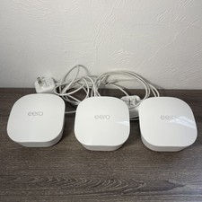 Eero Mesh WiFi System 3-Pack Model J010001 White Dual-Band Router Set READ 