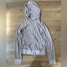 Vintage Juicy Couture velour zip up hoodie size small made in America