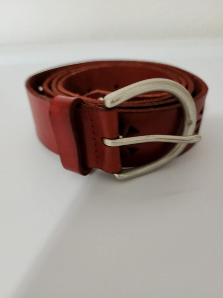 Cinturón para mujer rojo con recorte de flores 2XL boho hippie  Foto 2 de 4