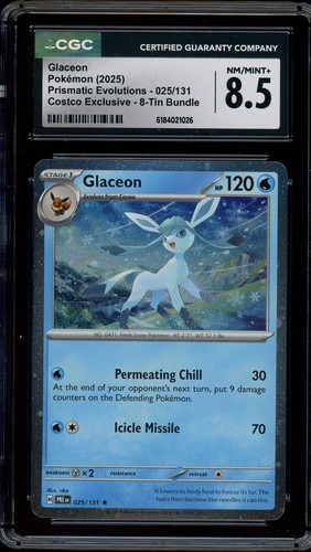 Glaceon graded CGC 8.5 for sale on eBay