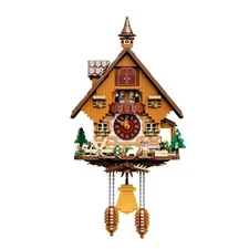 Cuckoo Clock Building Block Set-Vintage Chalet Design, Real Working Mechanica...