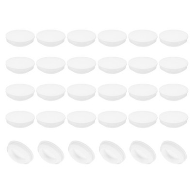25mm Diameter Silicone Round Snap, 30 Pcs Furniture Hole Plug, White