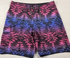 Ocean Current Next Chino Board Shorts Men 38/9 Multi-Color Geo Tribal Pocket NEW