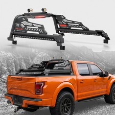 For 2004-2026 F150 56-65 Adjustable Roll Bar Chase Rack Truck Bed Wspot Lights