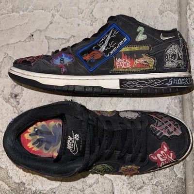 Nike SB Dunk Low Pro QS x NeckFace Skate Sneakers Shoes 9 Mens DQ4488-001