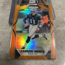 2017 Panini Prizm #130 Carson Wentz Prizm Orange #/275