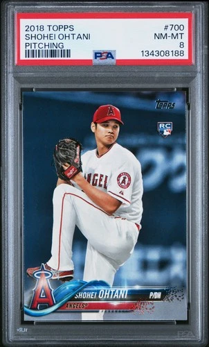 2018 Topps #700 Shohei Ohtani Pitching PSA 8