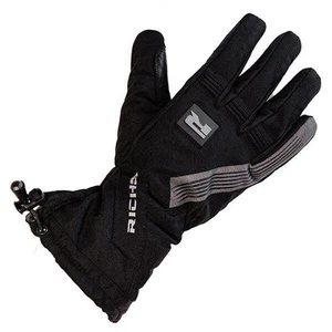 Richa Motorcycle Gloves Tundra Evo Black Grey Textile Waterproof