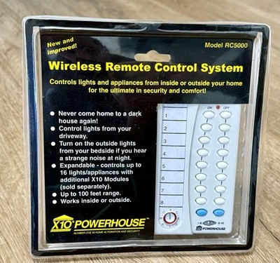 X-10 Powerhouse Wireless Remote Control Security System RC5000 - NEW
